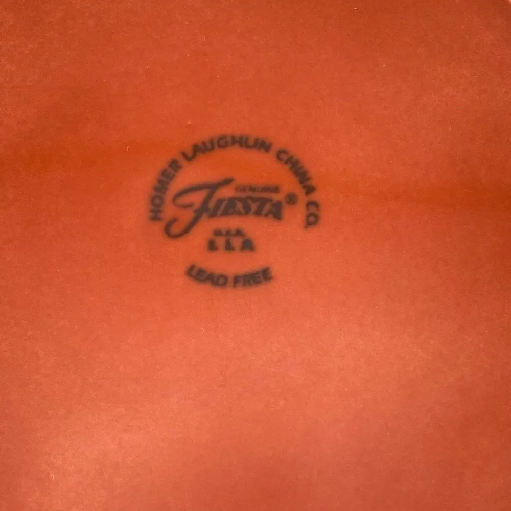 Fiesta Ware Persimmon Orange Chop Plate Platter 12